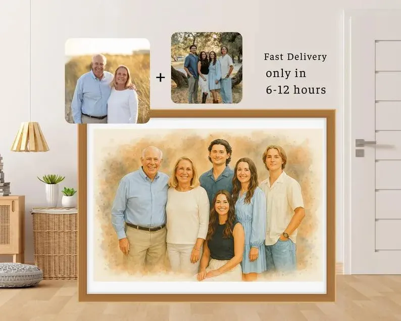 16. Custom Family Portrait Illustration